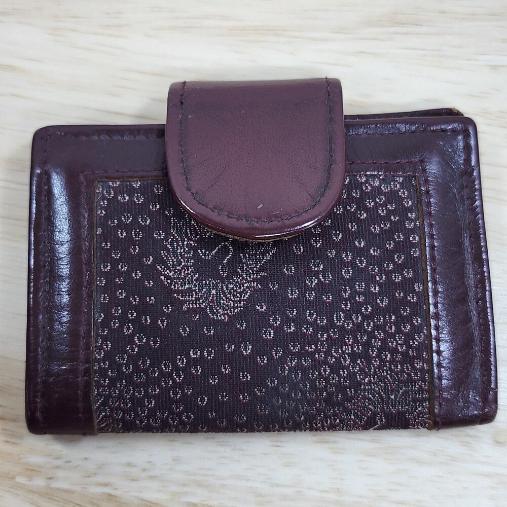 Vintage Anne Klein St Thomas Leather Key Holder Wallet Brown 5 Hook Case 4x3